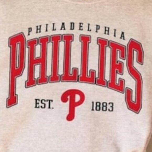 Vintage Phillies Baseball Sweatshirt Retro Philadelphia Baseball Crewneck 05 - Picture 2 of 5